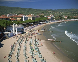 Beach front and town