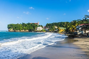 The beach and town of Sauteurs, Grenada, Windward Islands, West Indies, Caribbean, Central America