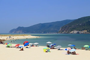 Sunshade Prints: Beach at Troia, Portugal, Europe