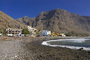 La Gomera Prints: Beach in Valle Gran Rey, La Gomera, Canary Islands, Spain, Europe