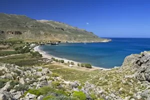 Images Dated 16th April 2008: Beach view, Kato Zakros, Lasithi region, Crete, Greek Islands, Greece, Europe