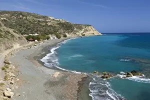 Beach view, Tertsa, Heraklion region, Crete, Greek Islands, Greece, Europe