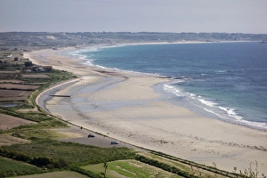Jersey Prints: Beaches on St. Ouens Bay, Jersey, Channel Islands, United Kingdom, Europe