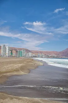 Iquique Prints: Beachfront of Iquique, Atacama desert, Chile, South America