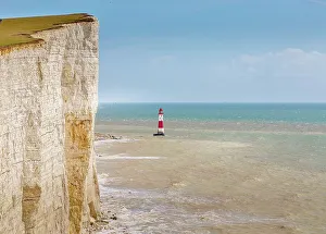 Lighthouses Prints: Beachy Head and the Beachy Head lighthouse