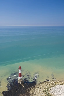 Light Houses Prints: Beachy Head lighthouse, East Sussex, English Channel, England, United Kingdom, Europe