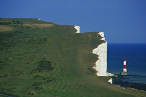 Light Houses Prints: Beachy Head, South Downs, East Sussex, England, United Kingdom, Europe