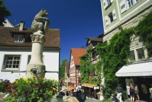 Meersburg Prints: Bear Fountain and timbered houses