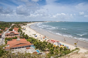Rio Grande Do Norte Prints: Beautiful beach below the sand dunes of Natal, Rio Grande do Norte, Brazil, South America