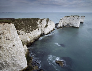 The beautiful cliffs and sea stacks of Old Harry Rocks, Jurassic Coast
