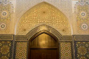 Opulent Prints: Beautiful ornamented door inside the Grand Mosque, Kuwait City, Kuwait, Middle East