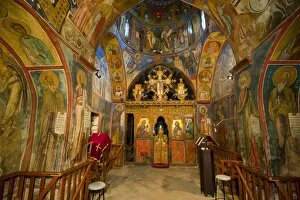Images Dated 11th March 2008: Beautiful painted Byzantine church, UNESCO World Heritage Site, Troodos mountains
