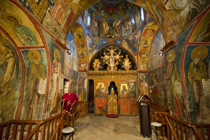 Images Dated 11th March 2008: Beautiful painted Byzantine church, UNESCO World Heritage Site, Troodos mountains