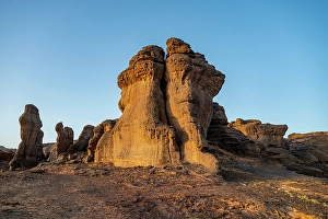 Tibesti Prints: Beautiful rock formations around Zouar, Tibesti Mountains, Chad