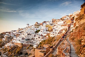 Adventures Prints: Beautiful Santorini island, Cyclades, Greek Islands, Greeece