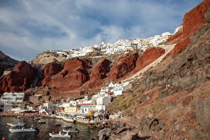Cuisine Prints: Beautiful Santorini island, Cyclades, Greek Islands, Greeece