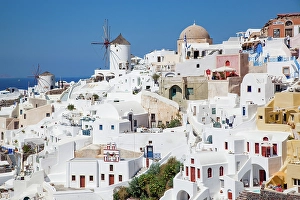 Aegean Prints: Beautiful Santorini island, Cyclades, Greek Islands, Greeece