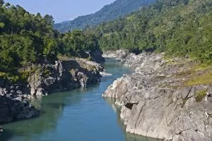 The beautiful Siang River in Arunachal Pradesh near Along, Northeast India, India, Asia