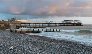 Norfolk Prints: A beautiful sky on a spring morning at Cromer, Norfolk, England, United Kingdom, Europe