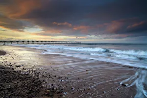 Spring Prints: A beautiful spring sunset at Saltburn, North Yorkshire, England, United Kingdom, Europe