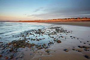 Stones Prints: A beautiful summer dawn at Walberswick, Suffolk, England, United Kingdom, Europe