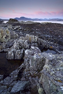 Isle Prints: A beautiful sunrise on a winter morning near Breakish, Isle of Skye, Scotland