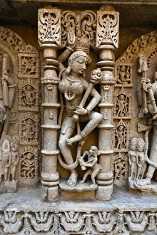 Typically Indian Prints: Beautiful wall carving at 11th century Rani ki Vav (Queens Stepwell)