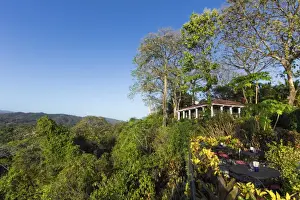 Nicoya Peninsula Prints: Beautifully situated Lagarto Lodge above the Nosara River mouth