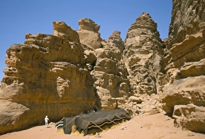 Bivouac Prints: Bedouin tent and rocks of the desert
