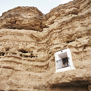 Guadix Prints: Bedroom window of cave accommodation