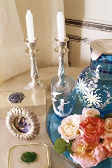 Ornament Prints: Bedside table detail in private residence