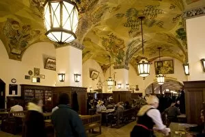 Images Dated 8th March 2010: The beer hall within the Hofbraeuhaus in Munich, Bavaria, Germany, Europe