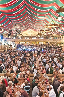 Stuttgart Prints: Beer hall at the Stuttgart Beer Festival