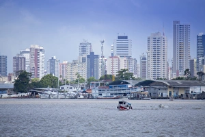Belem city and the Guama River in the Brazilian Amazon, Belem, Para, Brazil, South