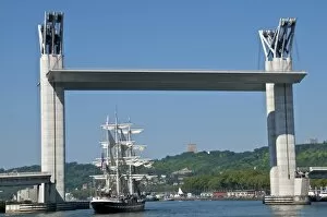 Images Dated 24th May 2010: The Belem Sail boat, at Rouen, on the Seine river, under the Flaubert bridge