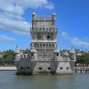 Flowing Water Gallery: Belem Tower, UNESCO World Heritage Site, viewed from the Tagus river, Lisbon, Portugal, Europe
