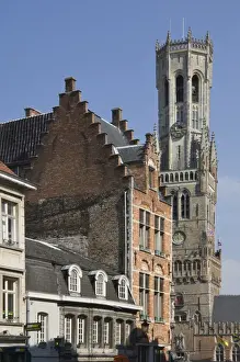 Brugge Prints: The Belfry by the Market Place, Brugge, UNESCO World Heritage Site, Belgium, Europe