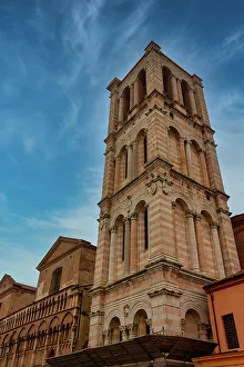Famous Landmarks Prints: Bell tower, Cathedral of San Giorgio, Ferrara, Emilia Romagna, Italy, Europe