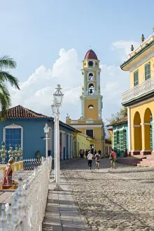 Convent Prints: Bell tower of the Convento de San Francisco as seen from the Museo Historico in Trinidad