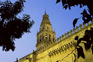 Illuminating Prints: Bell tower of the Mezquita illuminated at night