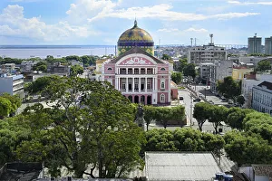 Theatres Prints: Belle Epoque Amazon Theatre, Manaus, Amazonia State, Brazil, South America