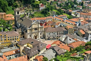 Ticino Prints: Bellizona and the Church of Saints Peter and Steven