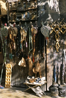 Bead Prints: Bellows and coffee grinders for sale at Souq al-Hamidiyya