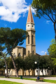 Spires Prints: Belltower, Cathedral of San Donato, Arezzo, Tuscany, Italy, Europe