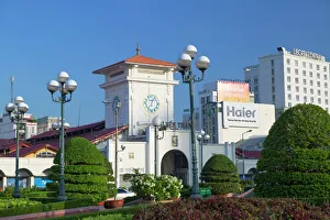 Clock Tower Prints: Ben Thanh Market, Ho Chi Minh City, Vietnam, Indochina, Southeast Asia, Asia