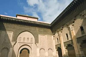 Images Dated 18th November 2009: Ben Youssef Medersa (Koranic School), UNESCO World Heritage Site, Marrakech (Marrakesh)