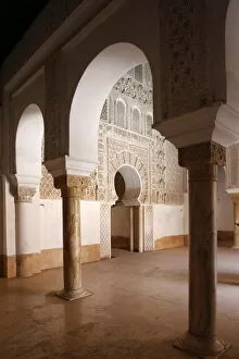 14th Century Gallery: Ben Youssef Medersa, the largest Medersa in Morocco, originally a religious school