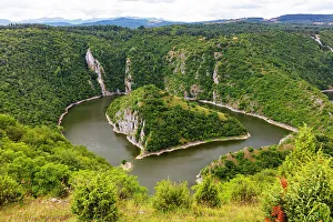 River Valley Prints: Bend in the Uvac River, Serbia, Europe
