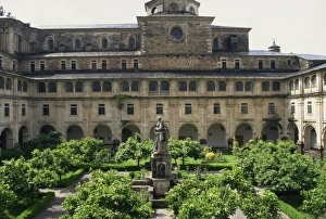 Samos Prints: Benedictine monastery dating from the 17th century, Samos, Lugo, Galicia, Spain, Europe