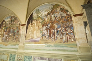 Benedictine Monastery famous for frescoes in cloisters
